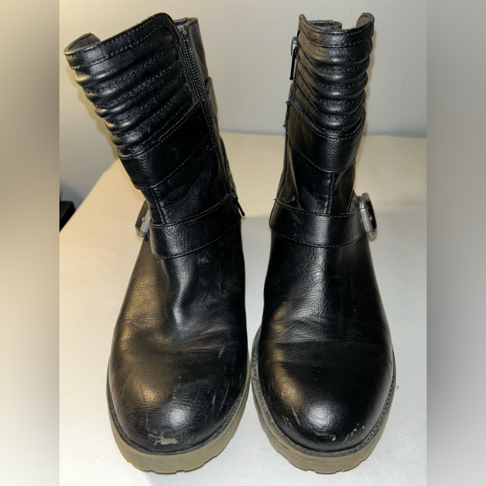 Natulizer Black Motorcycle Boots womens size 8.5